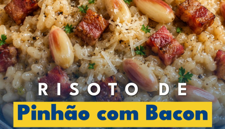 Risoto de Pinhão com Bacon